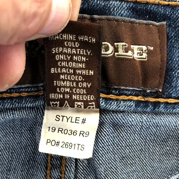 Bit & Bridle Womens Mini Skirt Size 14 Above The Knee Blue Denim Casual Chic - Picture 4 of 9